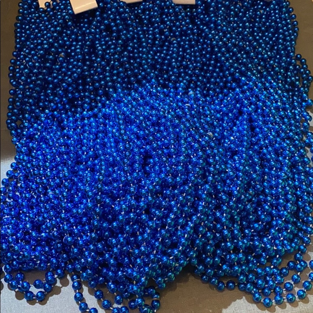 Blue Party Beads Bundle 48 Total Necklaces NEW